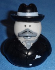 Man Black Hat Duck