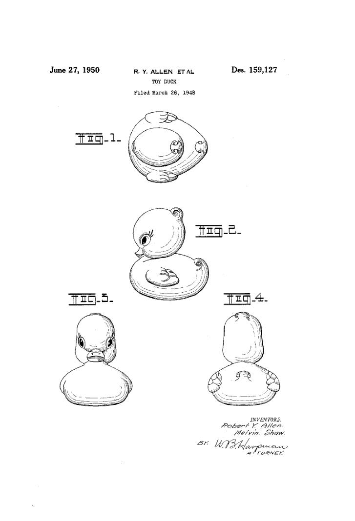 1950 Patent drawing