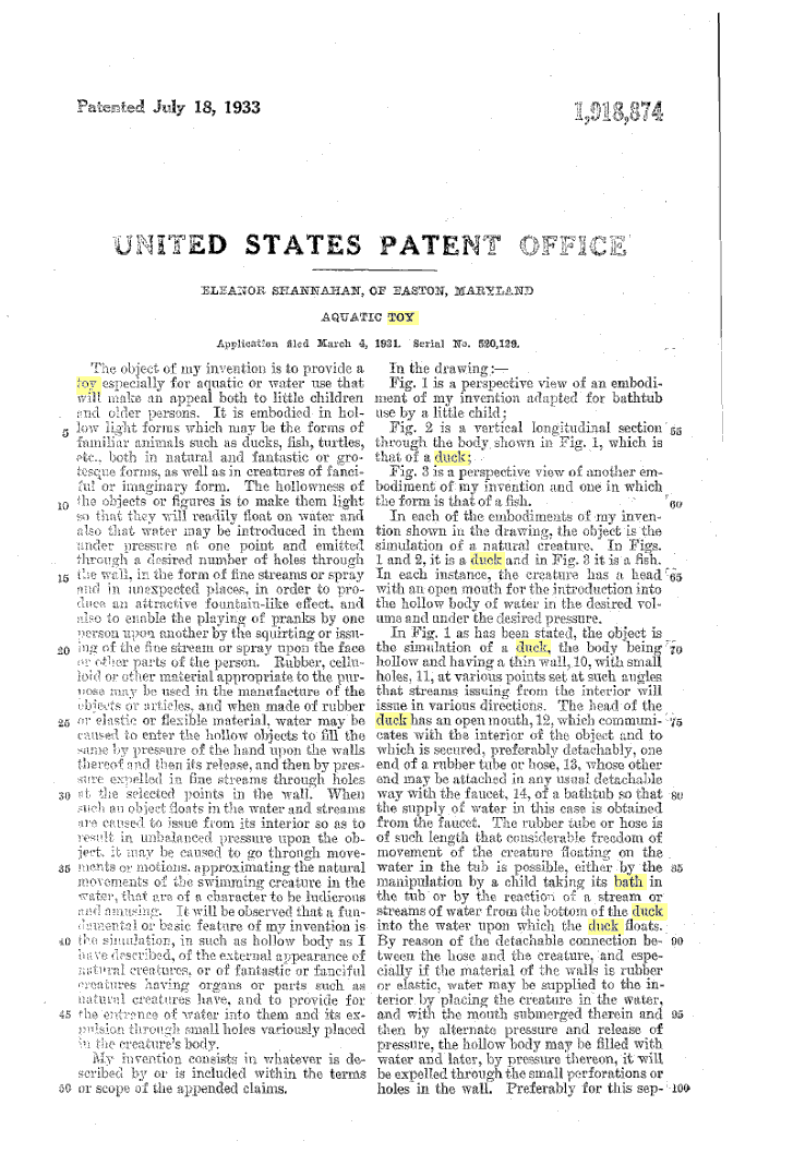 1933 Patent